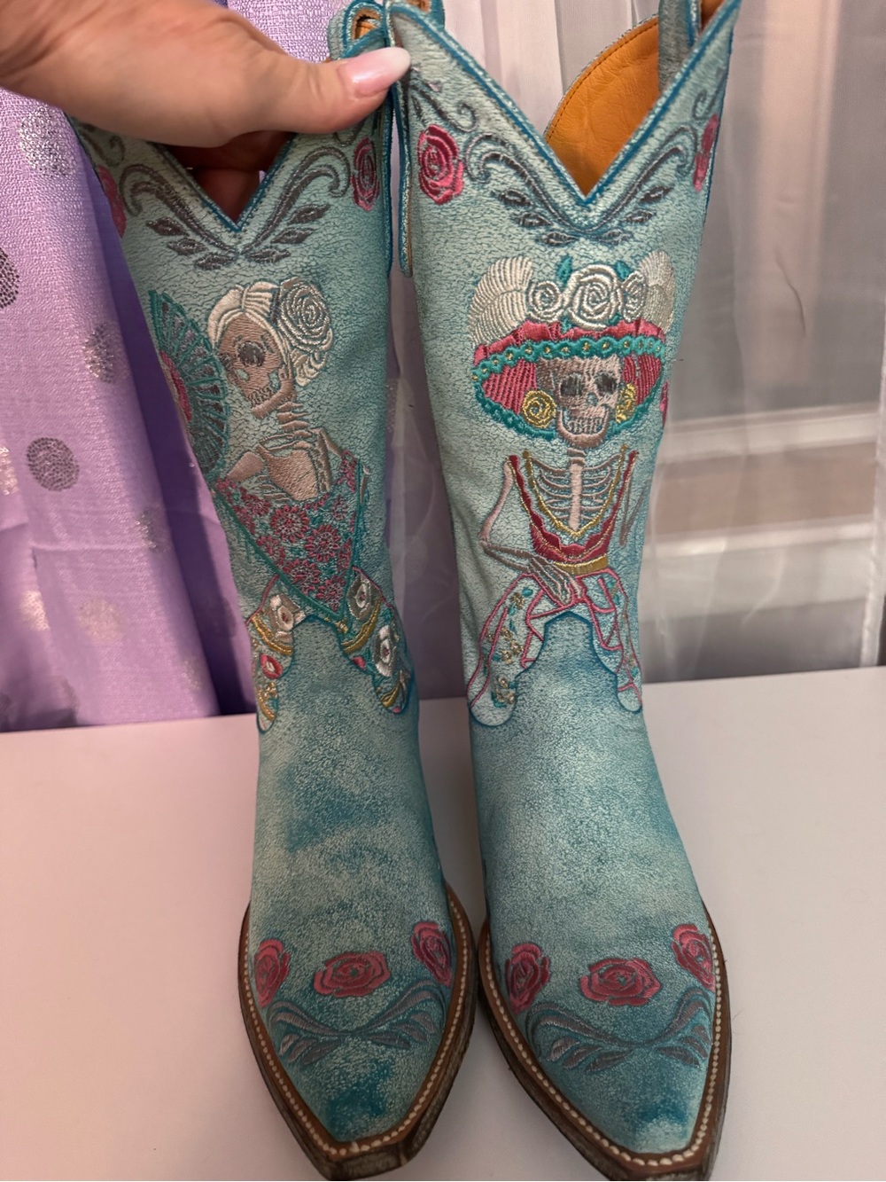 Old Gringo Turquoise Floral Embroidered Western Boots